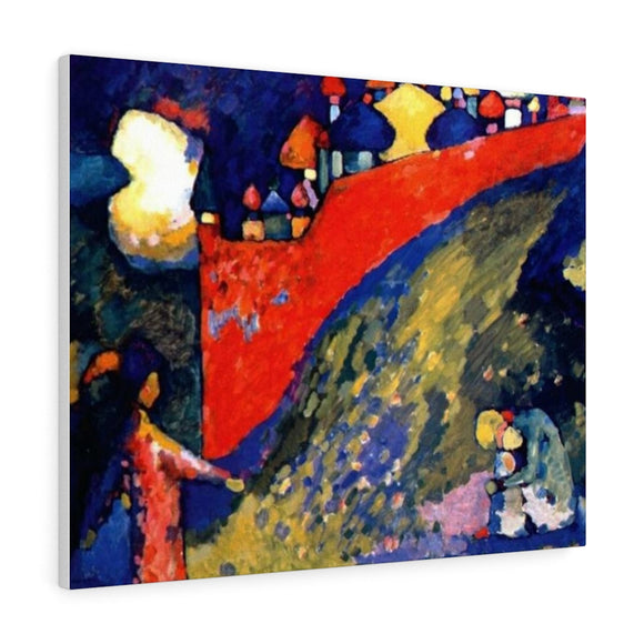 Red Wall destiny - Wassily Kandinsky Canvas