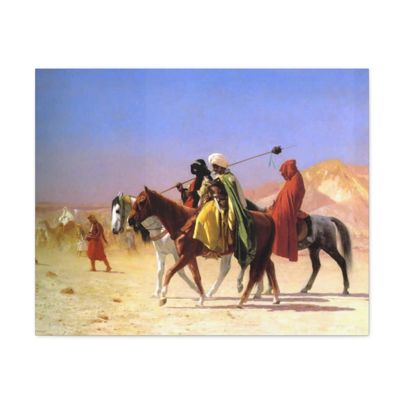 Arabs Crossing The Desert - Jean-Leon Gerome Canvas Wall Art