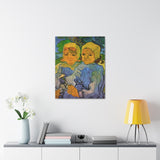 Two Little Girls - Vincent van Gogh Canvas Wall Art