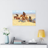 Buffalo Runners-Big Horn Basin - Frederic Remington Canvas