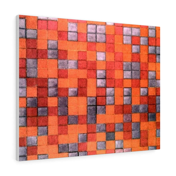 Composition Checkerboard, Dark Colors - Piet Mondrian Canvas