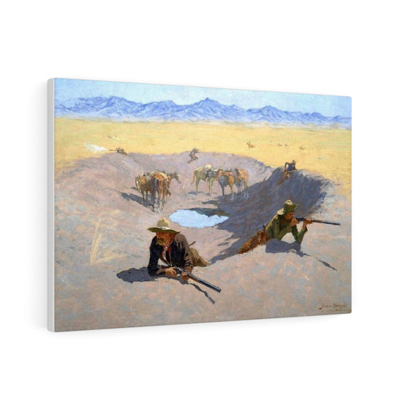 Fight for the Waterhole - Frederic Remington Canvas