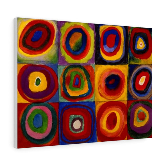 Color Study: Squares with Concentric Circles - Wassily Kandinsky Canvas