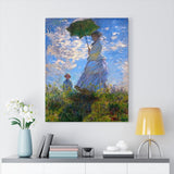 The Promenade, Woman with a Parasol - Claude Monet Canvas