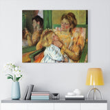 Mother Combing Her Child's Hair - Mary Cassatt Canvas