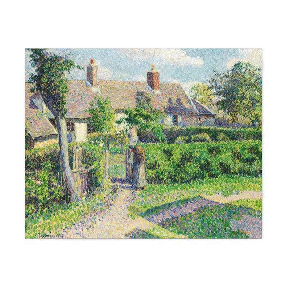 Peasants' Houses, Eragny - Camille Pissarro Canvas Wall Art