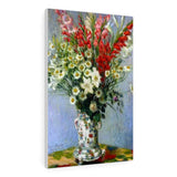 Bouquet of Gadiolas, Lilies and Dasies - Claude Monet Canvas