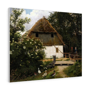 A summer's day at the watermill -  Peder Mørk Mønsted Canvas