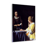 Mistress and Maid (Lady with Her Maidservant Holding a Letter) - Johannes Vermeer