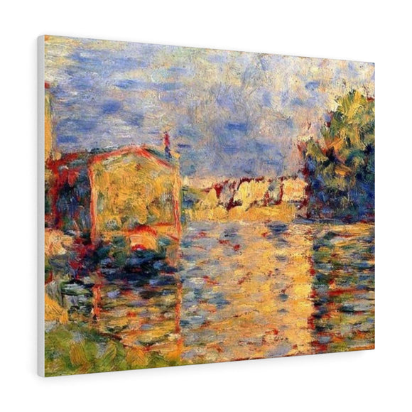 River's Edge - Georges Seurat Canvas