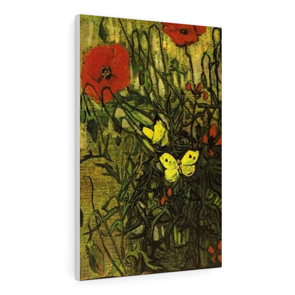 Poppies and Butterflies - Vincent van Gogh Canvas