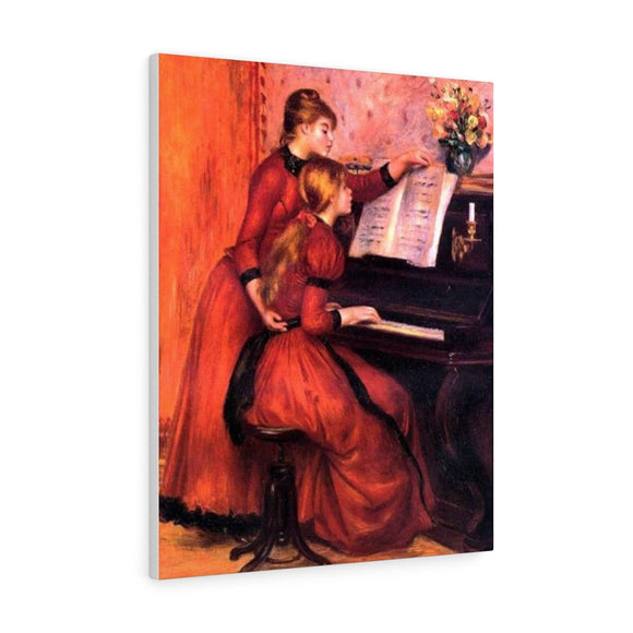 The Piano Lesson - Pierre-Auguste Renoir Canvas