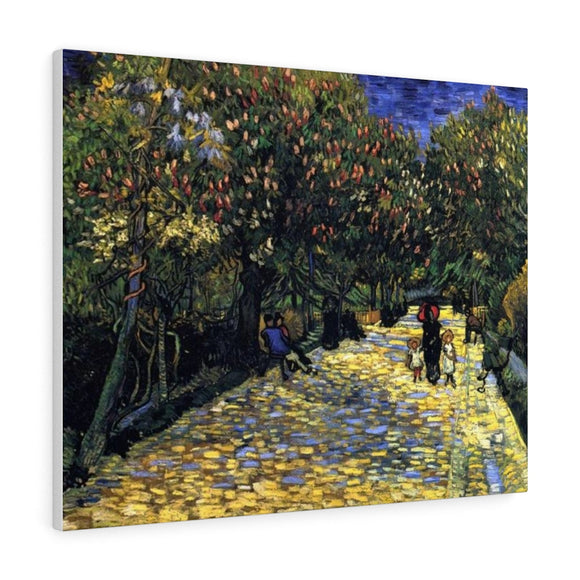 Avenue with Flowering Chestnut Trees at Arles - Vincent van Gogh Canvas