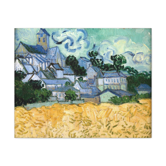 View of Auvers with Church - Vincent van Gogh Canvas Wall Art