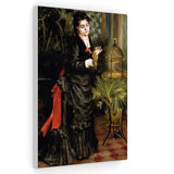 Woman with a Parrot (Henriette Darras) - Pierre-Auguste Renoir Canvas