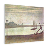 The Channel at Gravelines, Evening - Georges Seurat Canvas