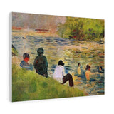 The Bank of the Seine - Georges Seurat Canvas