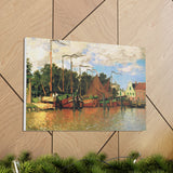 Boats at Zaandam - Claude Monet Canvas Wall Art