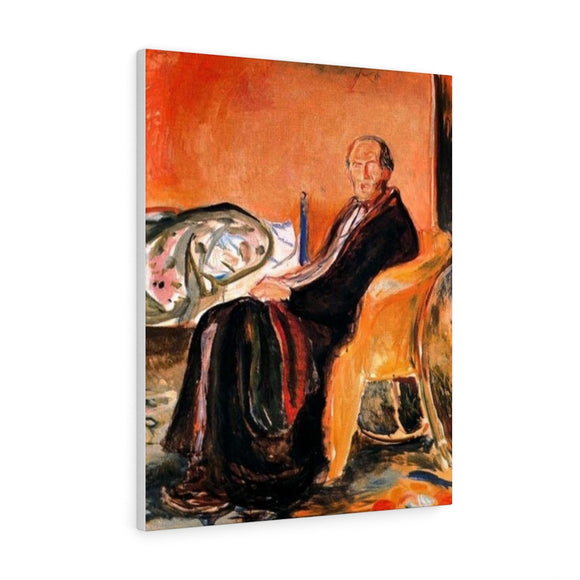 Self-Portrait after Spanish Influenza - Edvard Munch Canvas