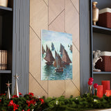 Fishing Boats, Calm Sea - Claude Monet Canvas Wall Art