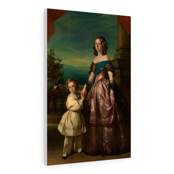 Queen Victoria with the Prince of Wales - Franz Xaver Winterhalter Canvas