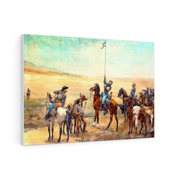 Signaling the Main Command - Frederic Remington Canvas