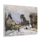 The Road to Versailles at Louveciennes - Camille Pissarro Canvas Wall Art