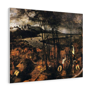 The Gloomy Day (January) - Pieter Bruegel the Elder Canvas