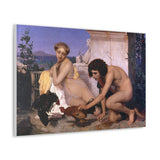 Young Greeks Attending a Cock Fight - Jean-Leon Gerome Canvas Wall Art