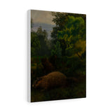 Two Woodchucks in Westphalian Forest - Albert Bierstadt Canvas