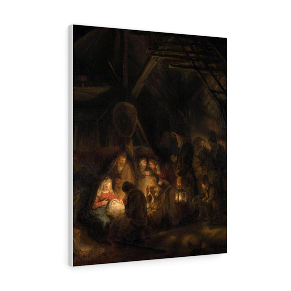 Adoration of the Shepherds - Rembrandt Canvas