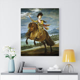 Prince Balthasar Carlos on horseback - Diego Velazquez Canvas