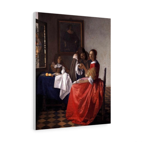 A Lady and Two Gentlemen - Johannes Vermeer