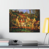 The Red Roofs, or Corner of a Village, Winter - Camille Pissarro Canvas Wall Art