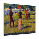 The Rope-Colored Skirt - Georges Seurat Canvas