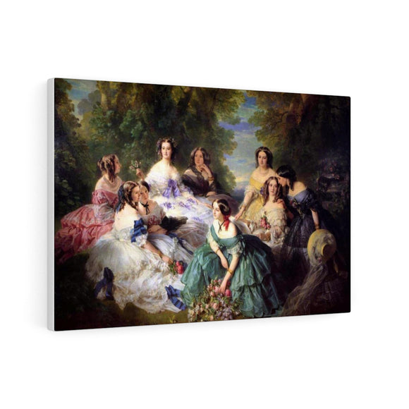Eugénie, Empress of the French and her Ladies in Waiting - Franz Xaver Winterhalter Canvas