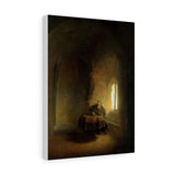 Philosopher Reading - Rembrandt Canvas