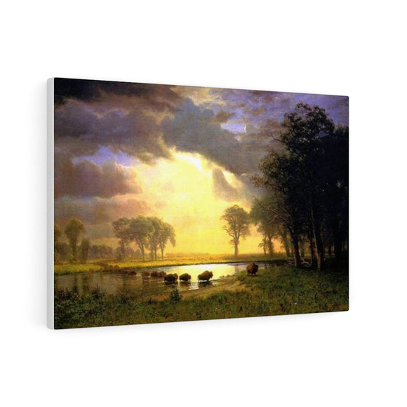 The Buffalo Trail - Albert Bierstadt Canvas