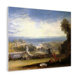 View from the Terrace of a Villa at Niton, Isle of Wight - Joseph Mallord William Turner Canvas