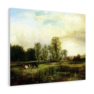 Summer Landscape with Cows - Thomas Moran Canvas