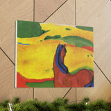 Horse in a landscape - Franz Marc Canvas Wall Art
