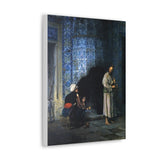 Conversation by the Fire - Jean-Leon Gerome Canvas Wall Art