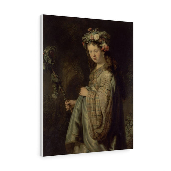 Saskia as Flora - Rembrandt Canvas