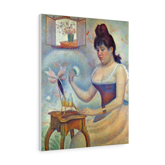 Young Woman Powdering Herself - Georges Seurat Canvas