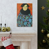 Portrait of Johanna Staude - Gustav Klimt Canvas Wall Art