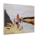 Entrance to the Port of Trouville - Claude Monet Canvas Wall Art