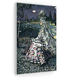 Russian beauty in a landscape - Wassily Kandinsky Canvas