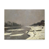 Ice Floes on the Seine at Bougival - Claude Monet Canvas Wall Art
