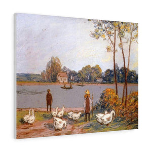 By the River Loing - Alfred Sisley Canvas