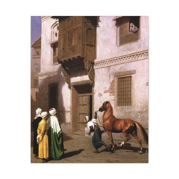 Horse Merchant in Cairo - Jean-Leon Gerome Canvas Wall Art